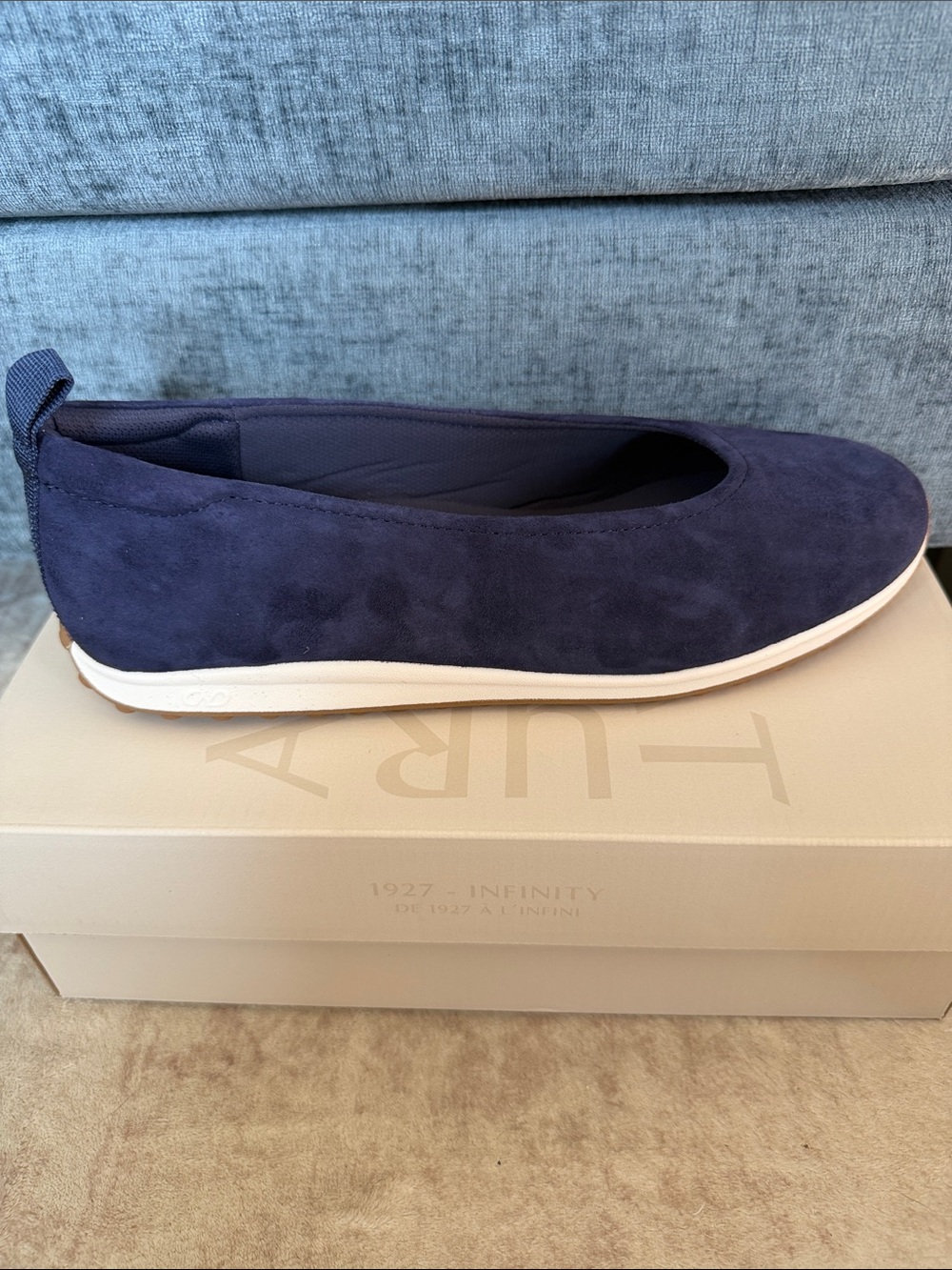 Naturalizer Carla Sport Navy Suede Ballet Slip-On